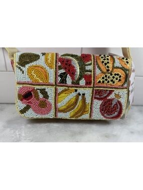 NWT Viral Beaded Bag Colorful Fruit Handcrafted Made in India